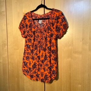 Halloween Colors Orange and Black Short Sleeves